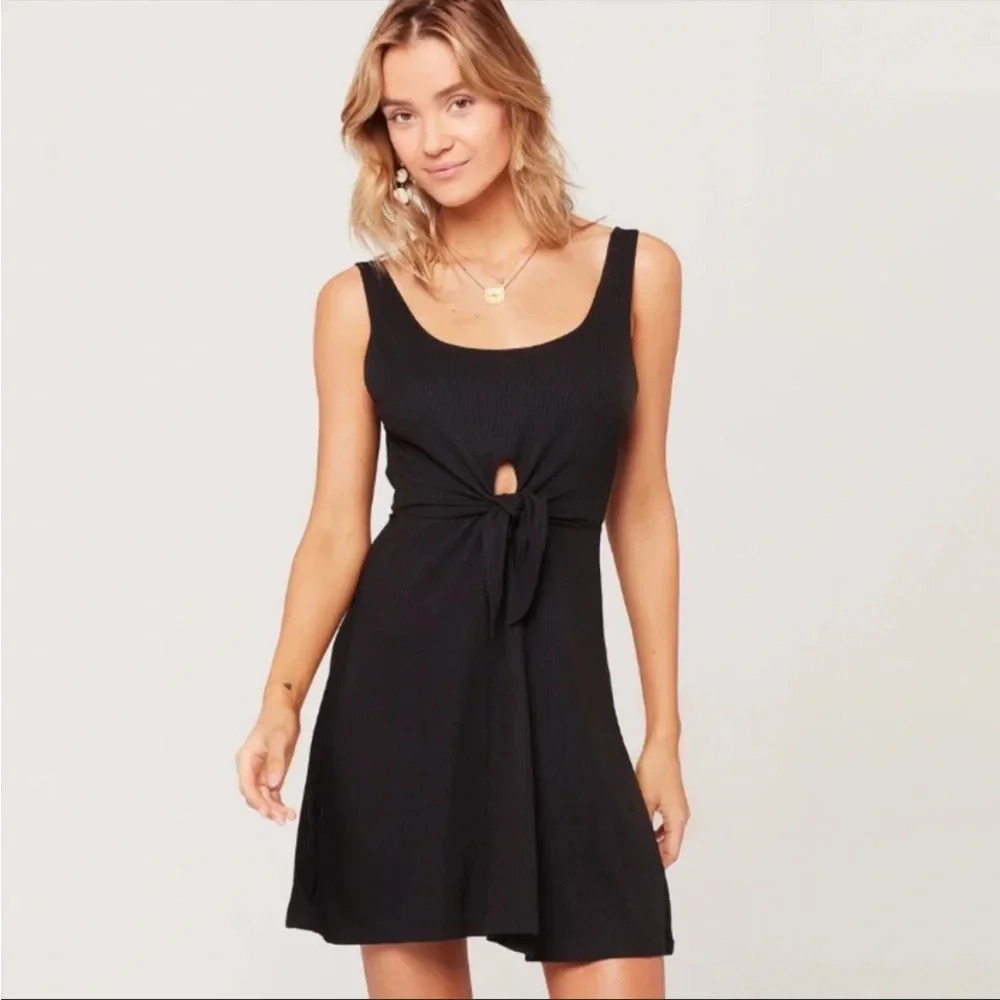 L*Space Topanga Tie Front Keyhole
Ribbed Dress size S